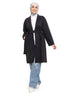 Black RD - Ribbed Long - Feather Jacket - Khotwh